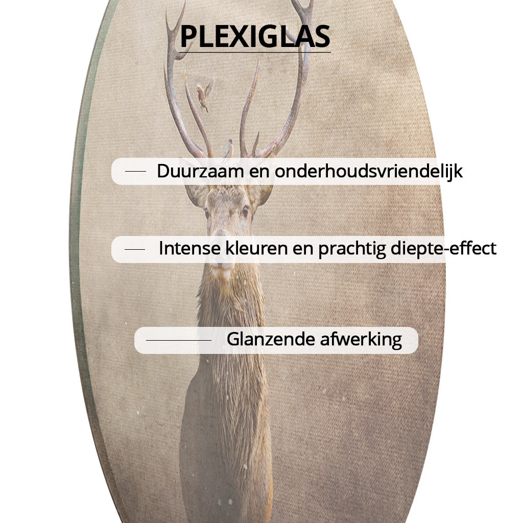 Deer with Birds Light RND