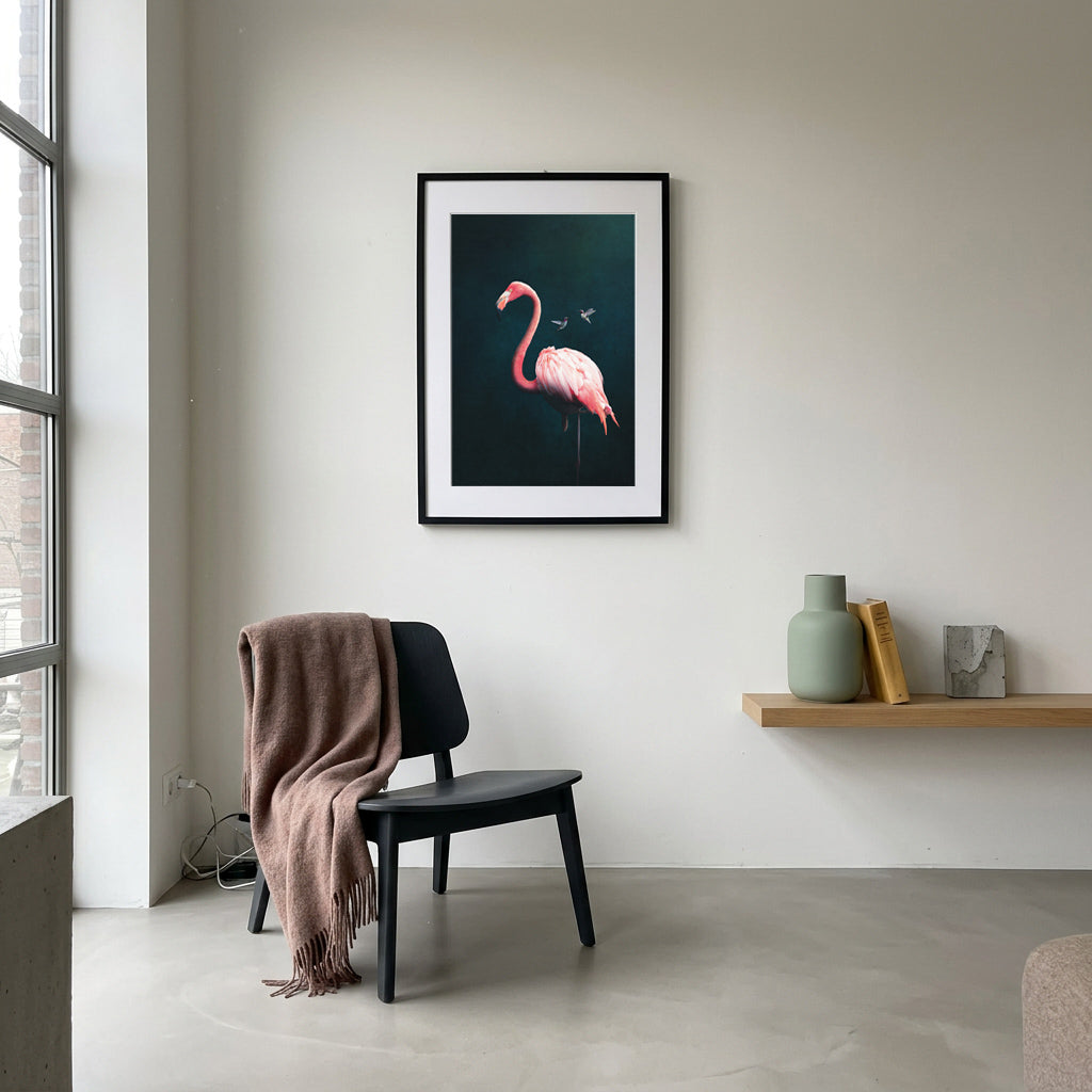 Flamingo with Hummingbirds EU