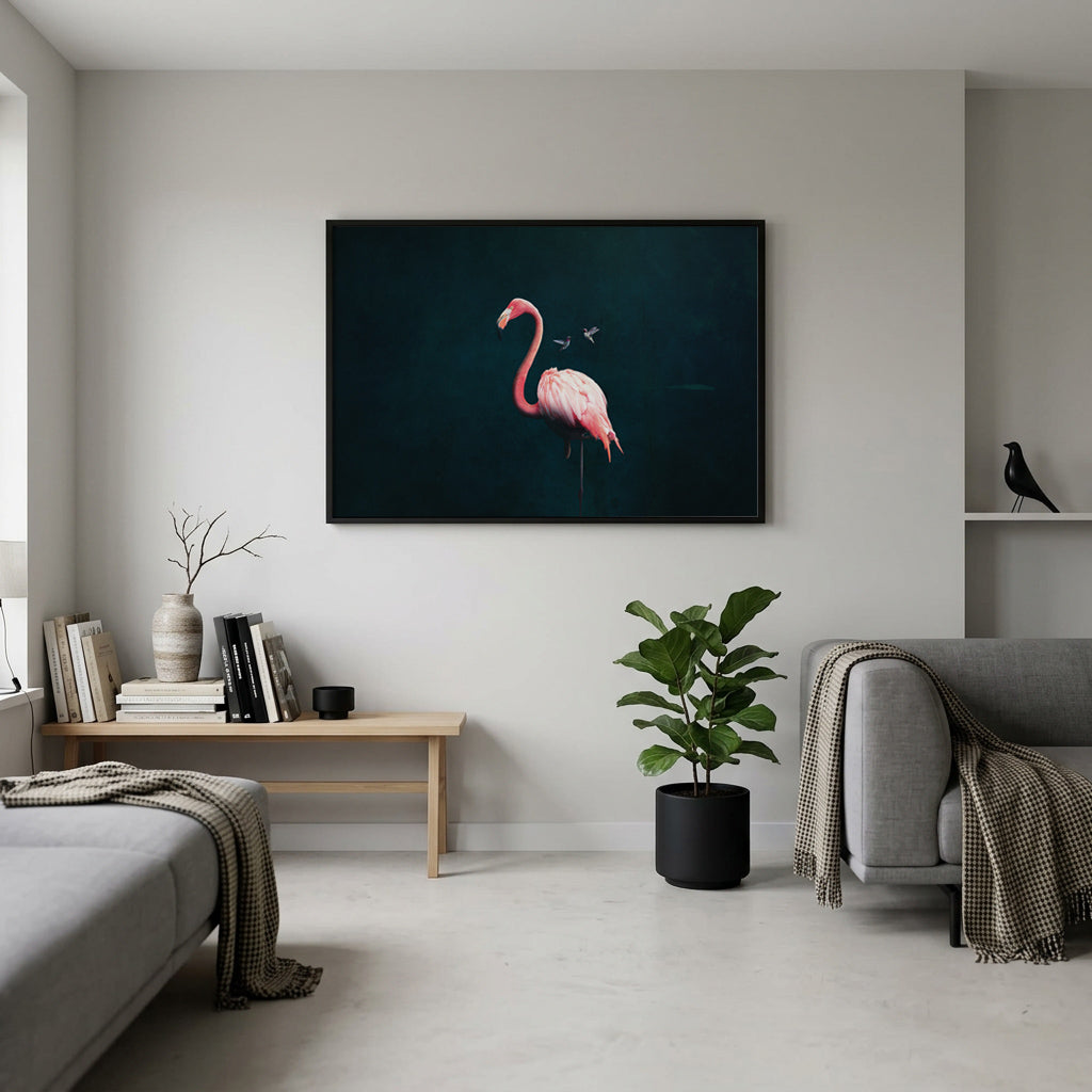 Flamingo with Hummingbirds LS EU