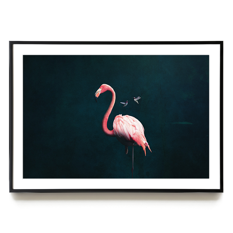 Flamingo with Hummingbirds LS EU