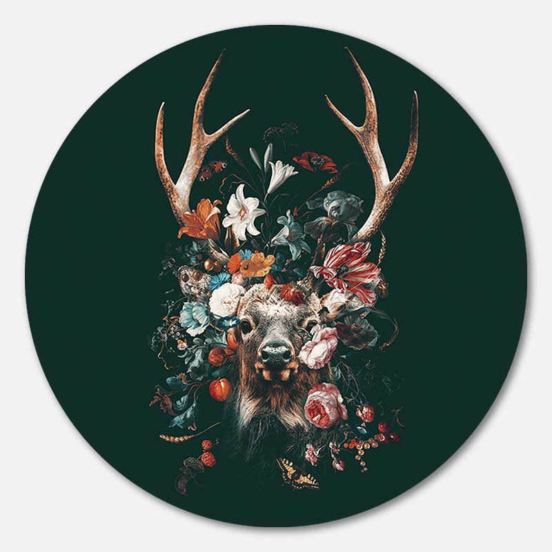 Floral Deer RND