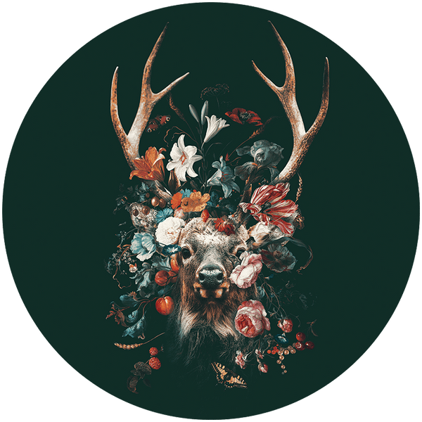 Floral Deer RND