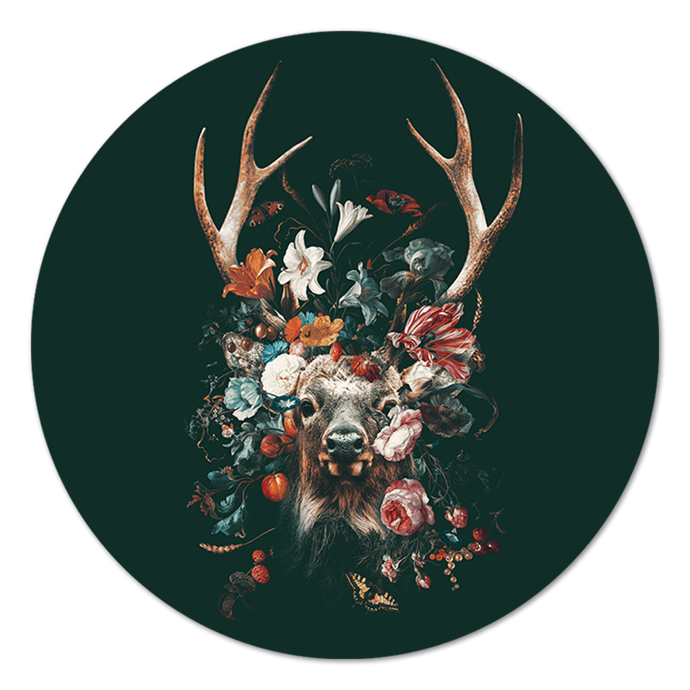 Floral Deer RND