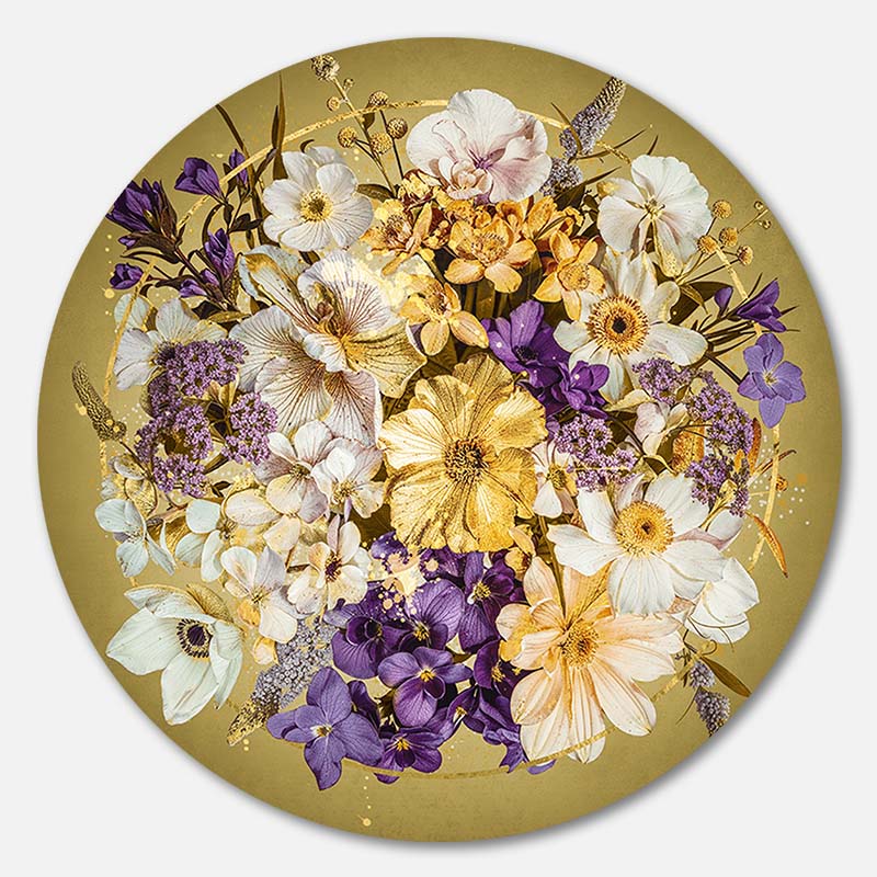 Floral Circle Gold RND