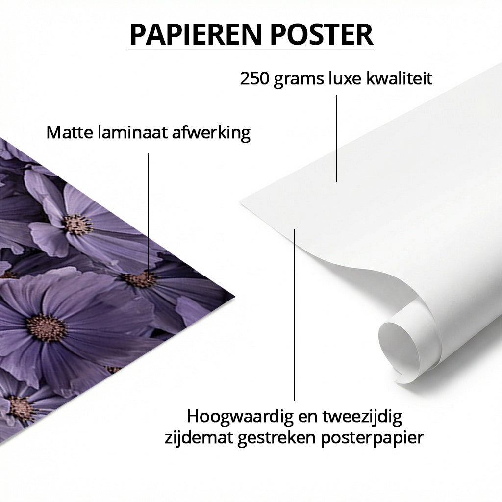 Geburtsplakat Kätzchen Lila