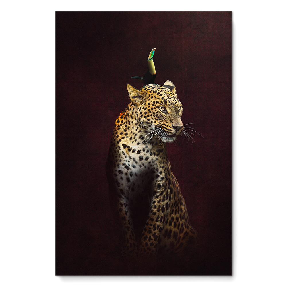Leopard with Toucan