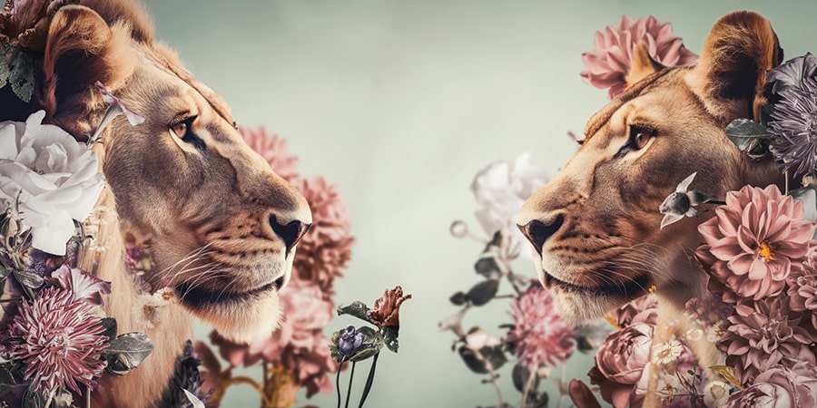 Lion and Lioness Duet #2 PAN