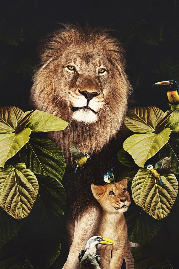 Löwe und Jungtier
