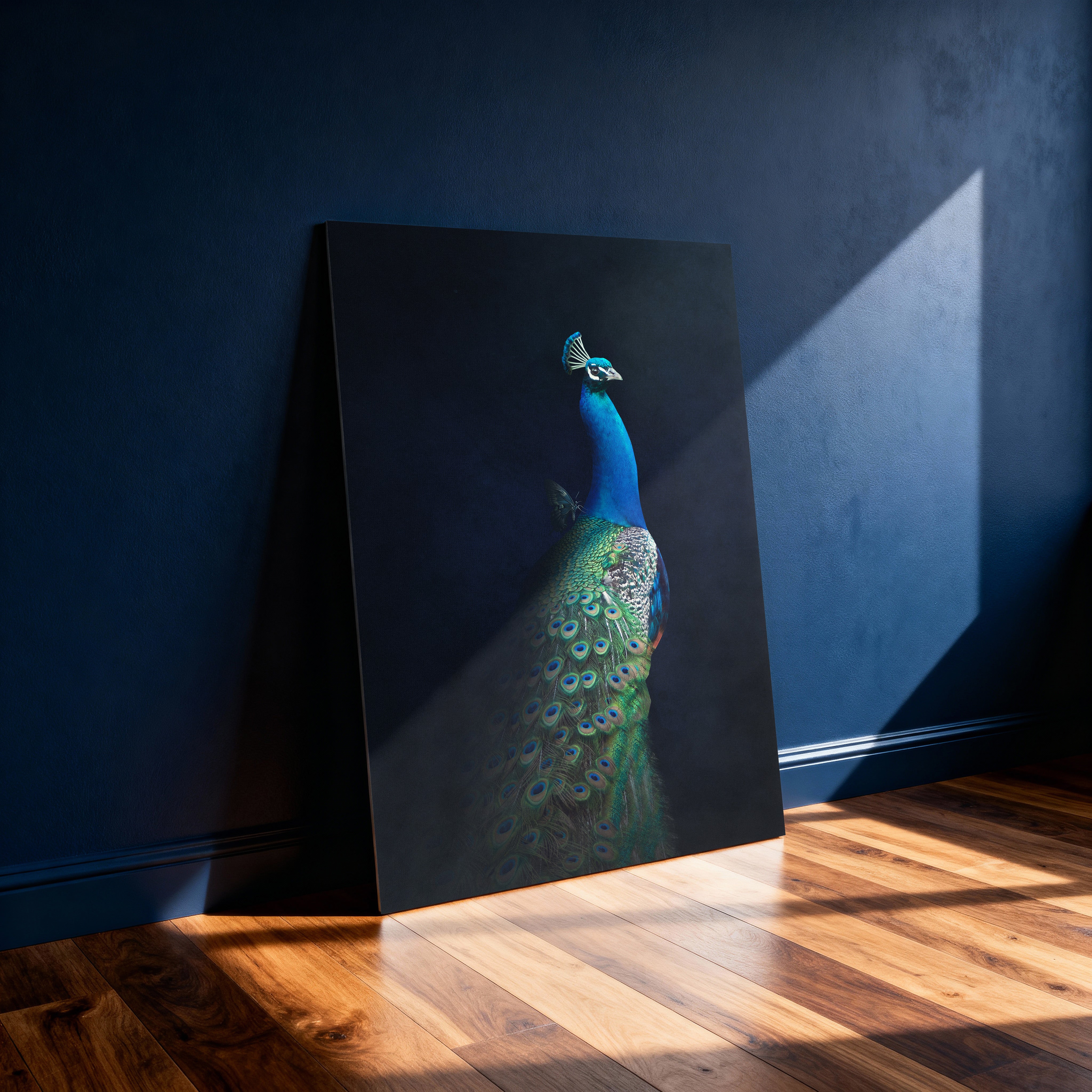 Peacock with Butterfly