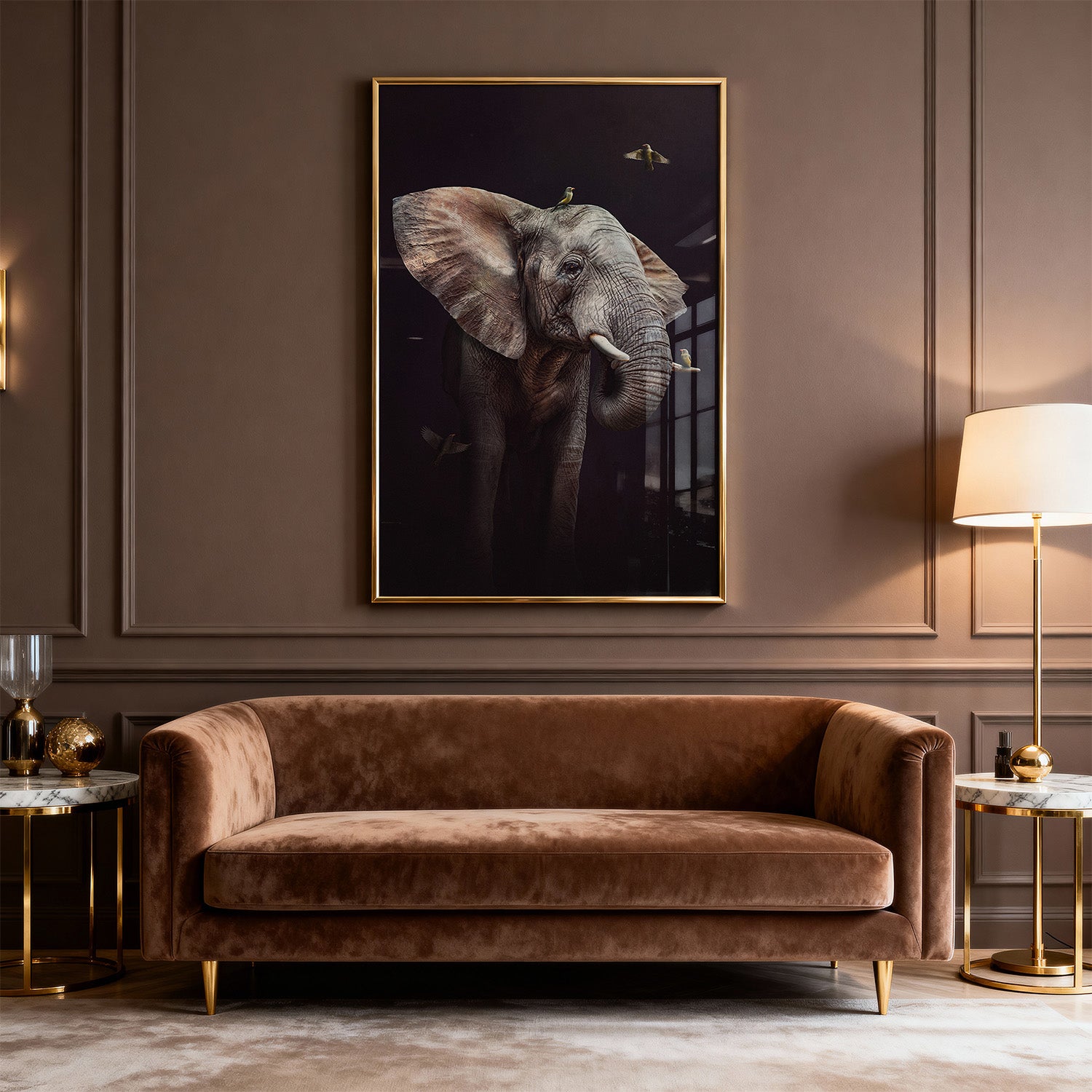 Elephant with Oxpeckers