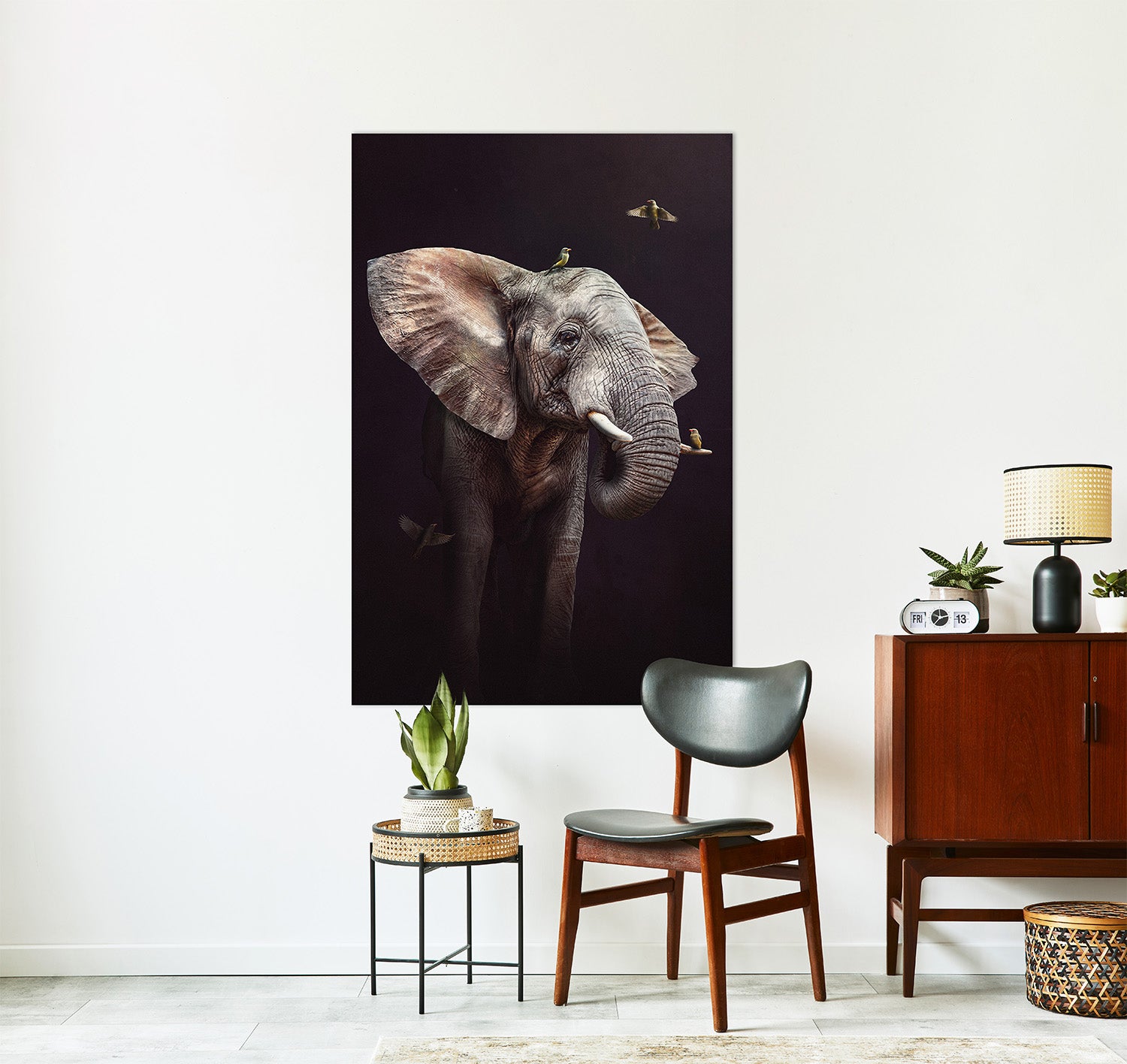 Elephant with Oxpeckers