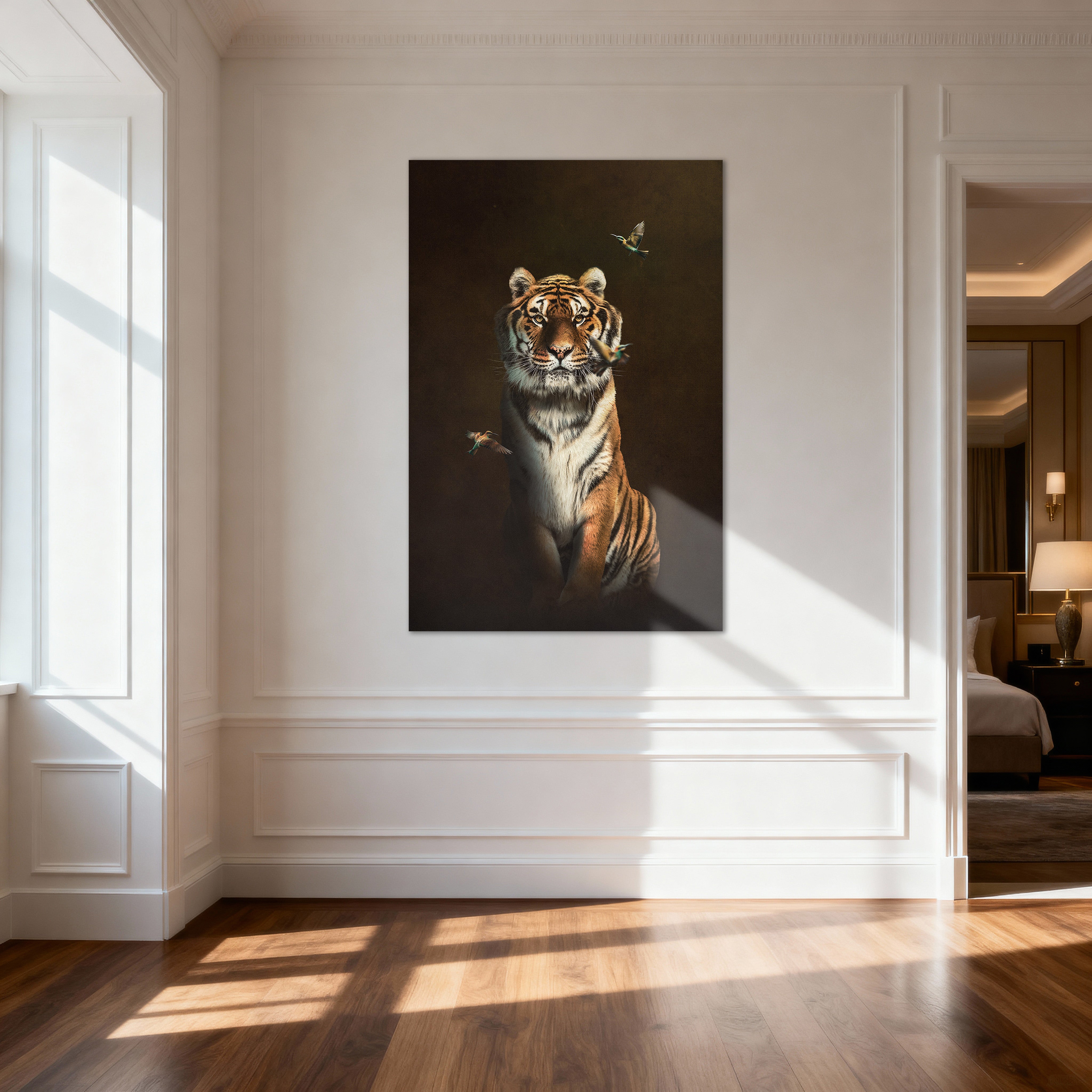 Tiger with Bee-eaters