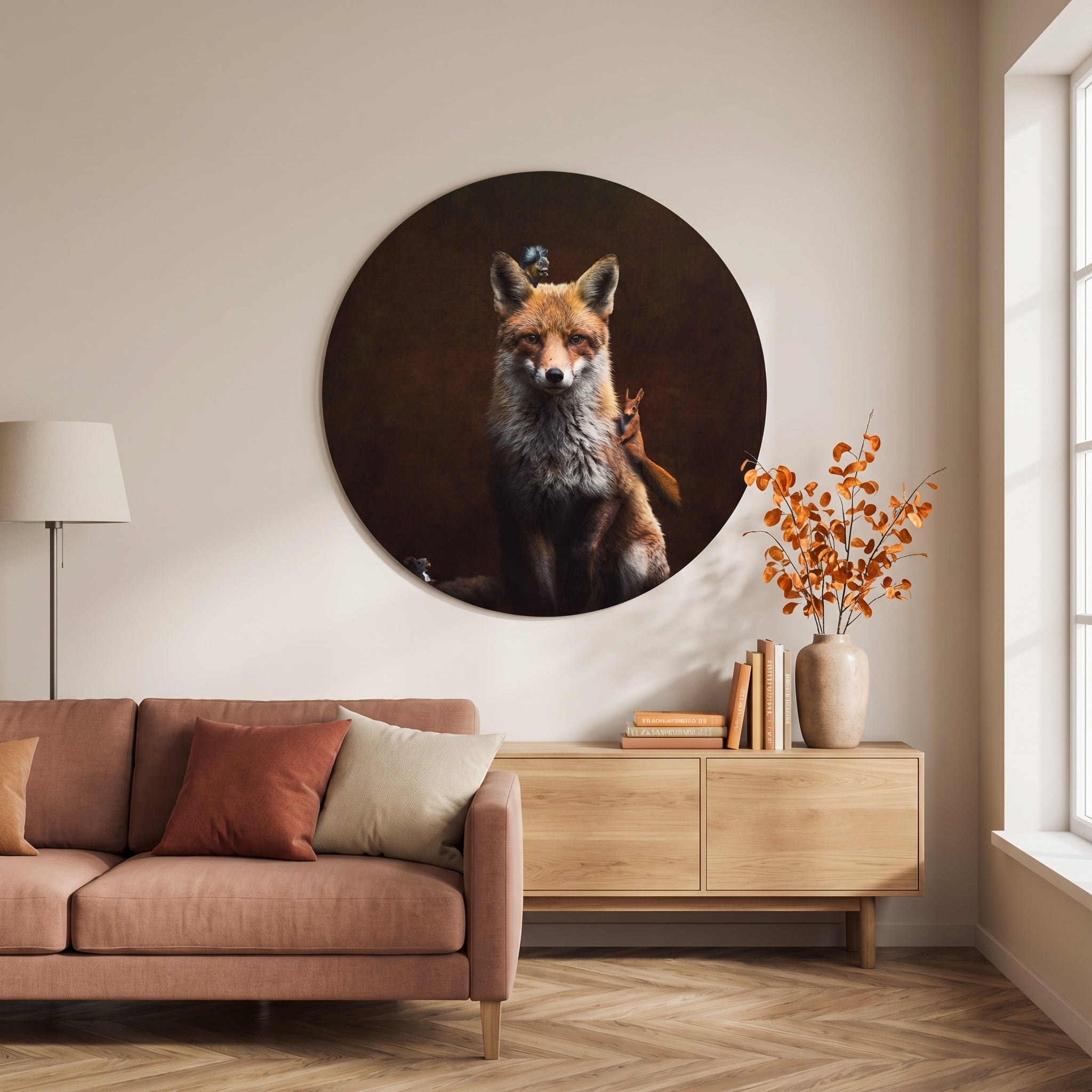 Fox with Squirrels RND