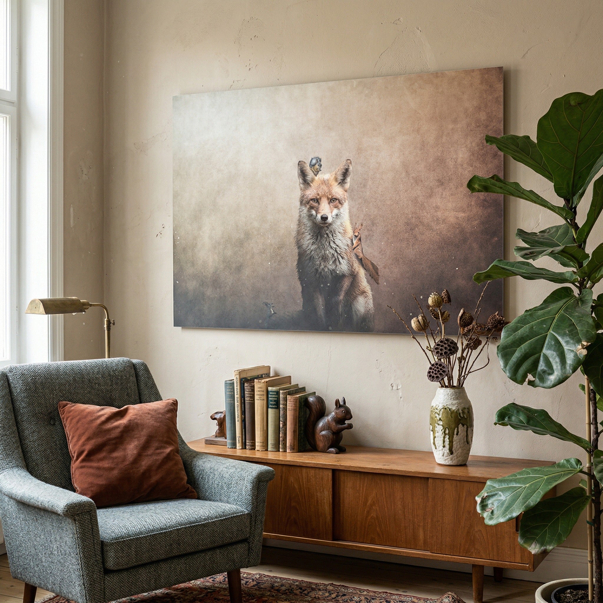 Fox with Squirrels Light LS