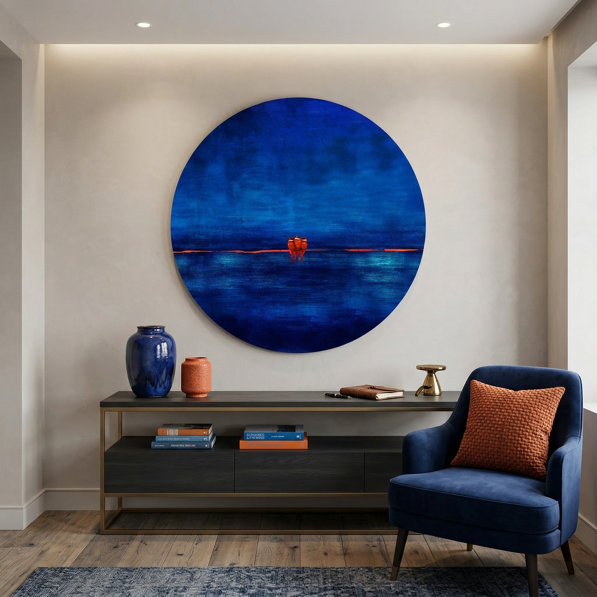 Three Little Birds Deep Blue RND