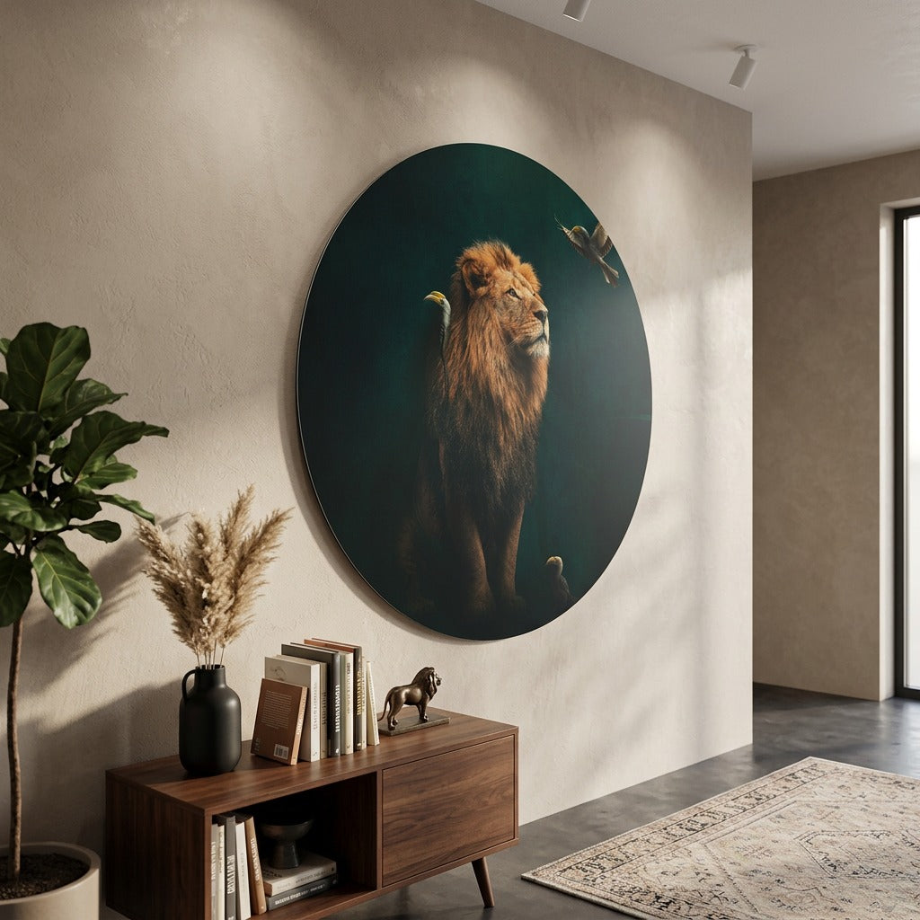 Lion with Hornbills RND