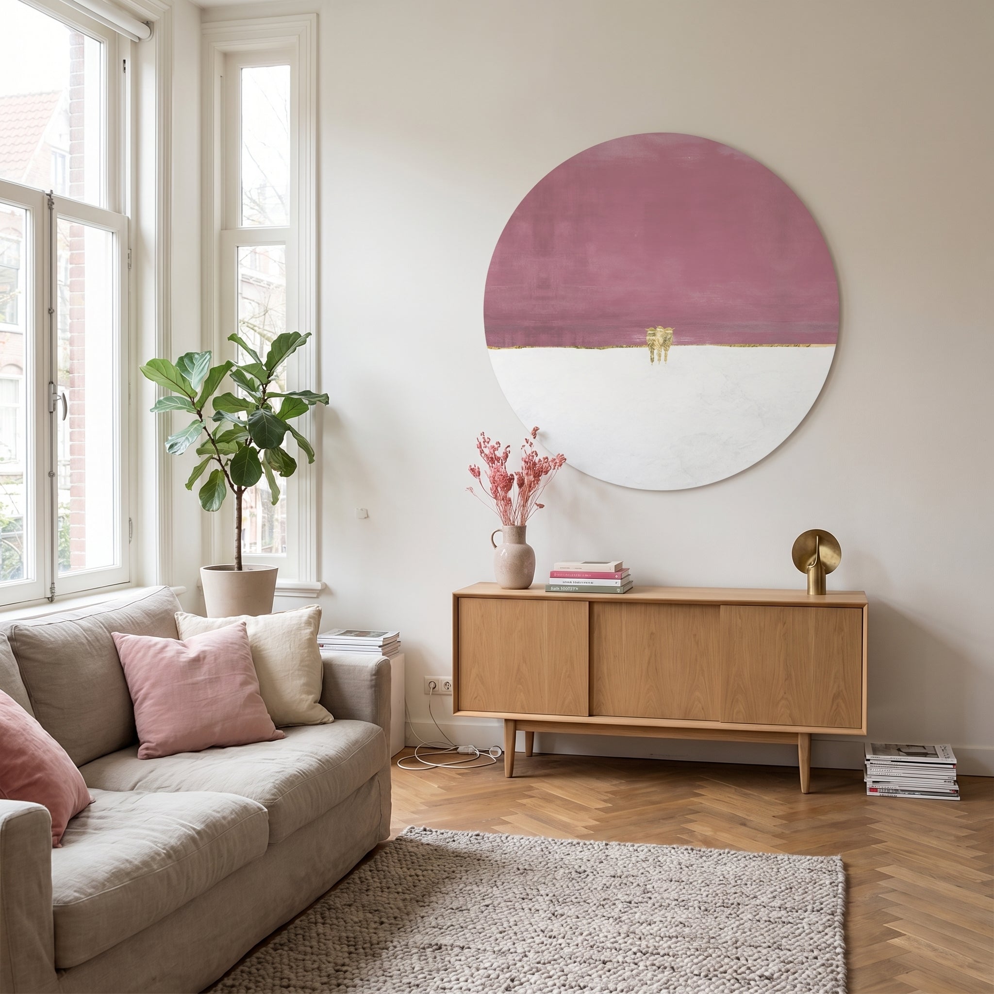 Three Little Birds Soft Pink RND