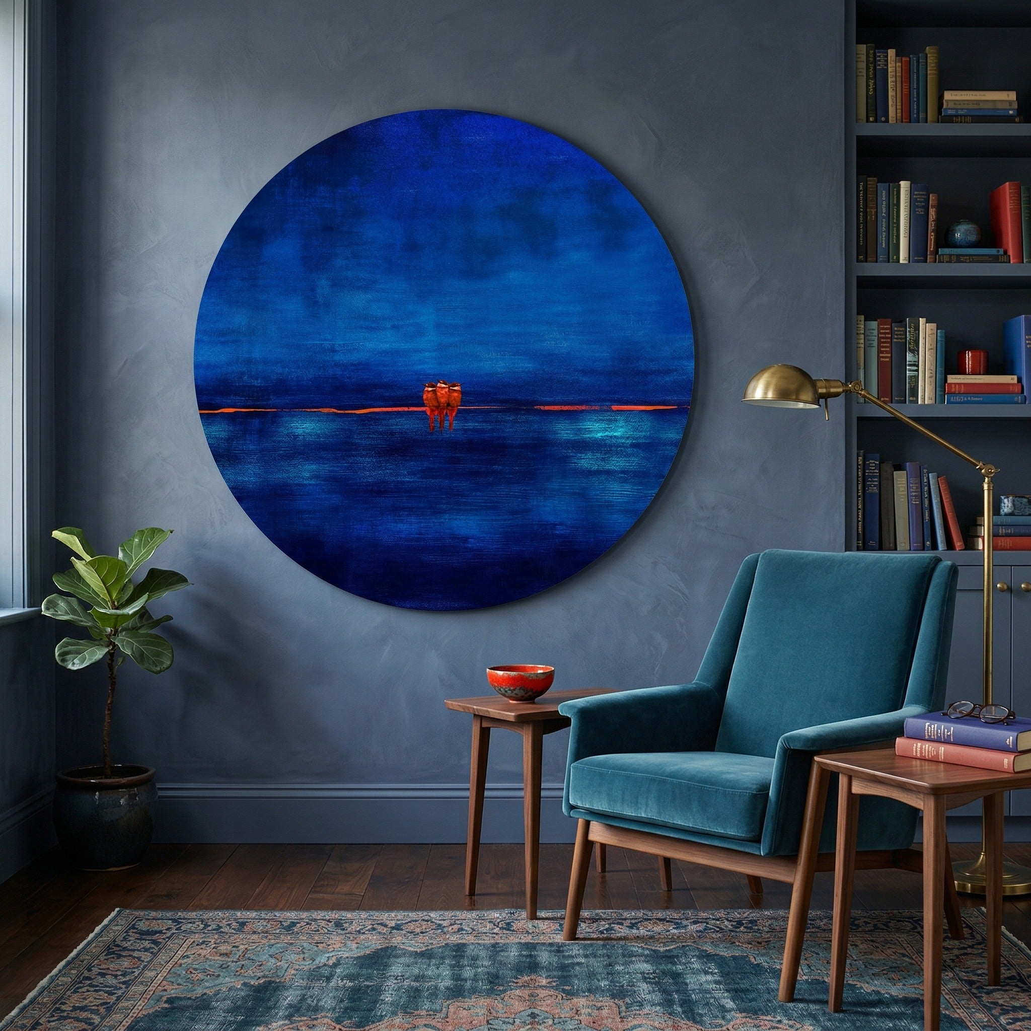 Three Little Birds Deep Blue RND