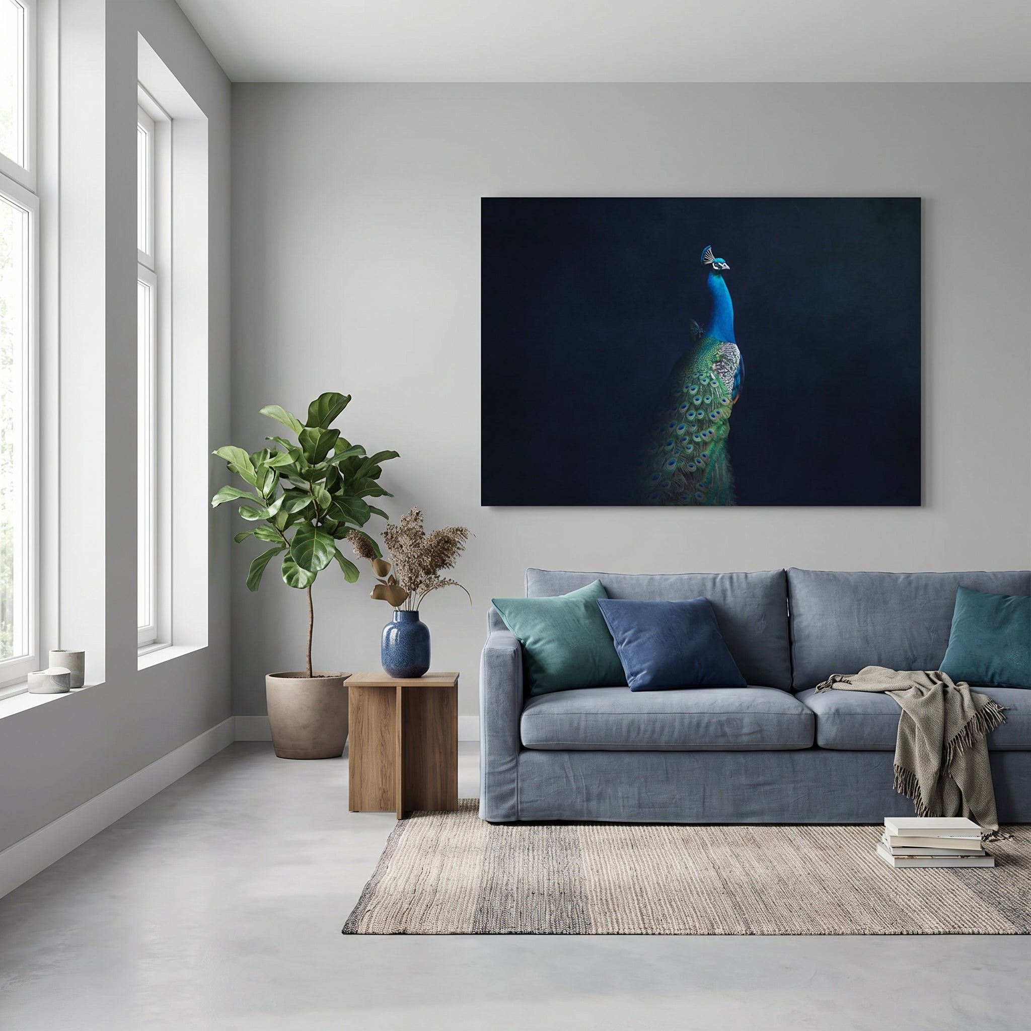 Peacock with Butterfly LS