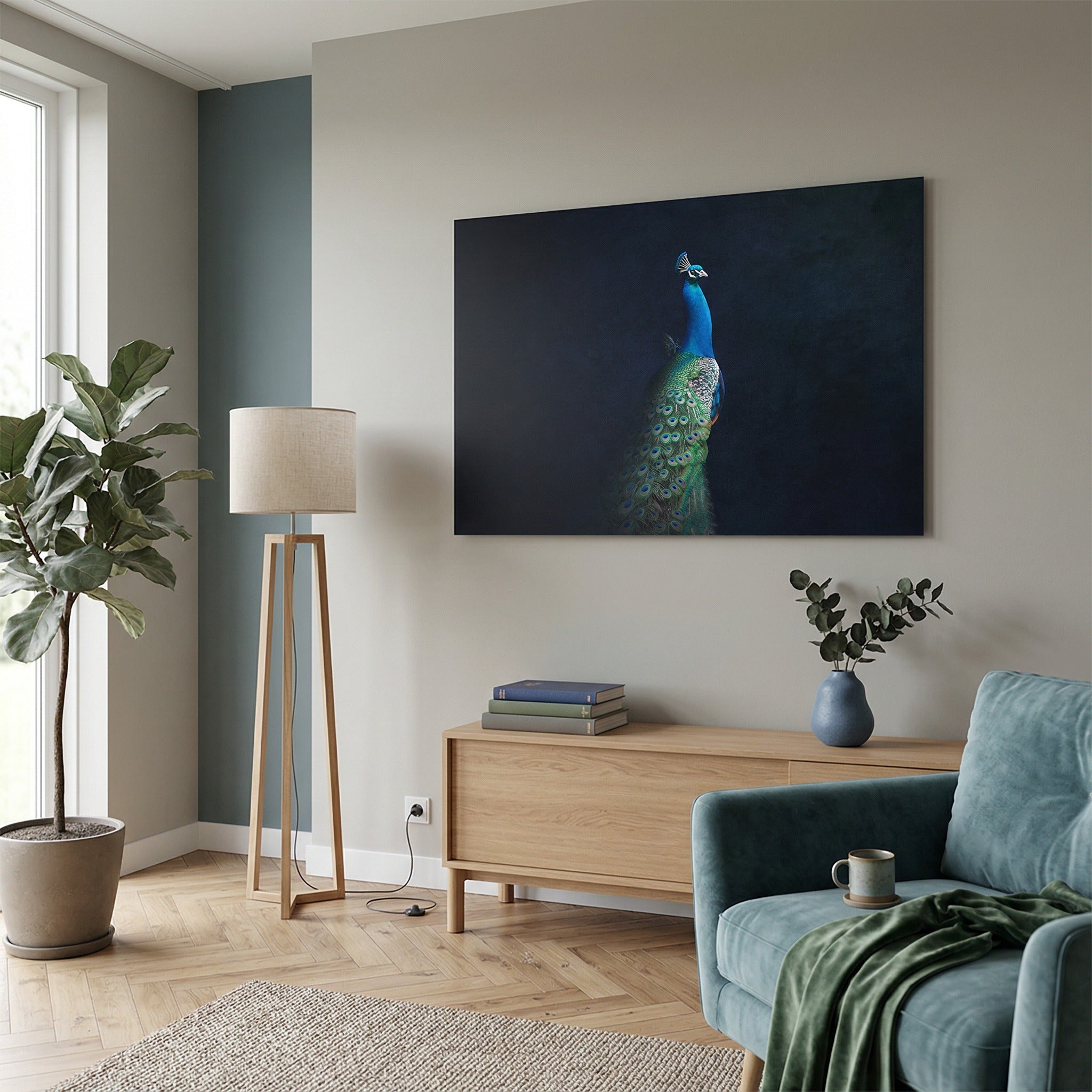 Peacock with Butterfly LS