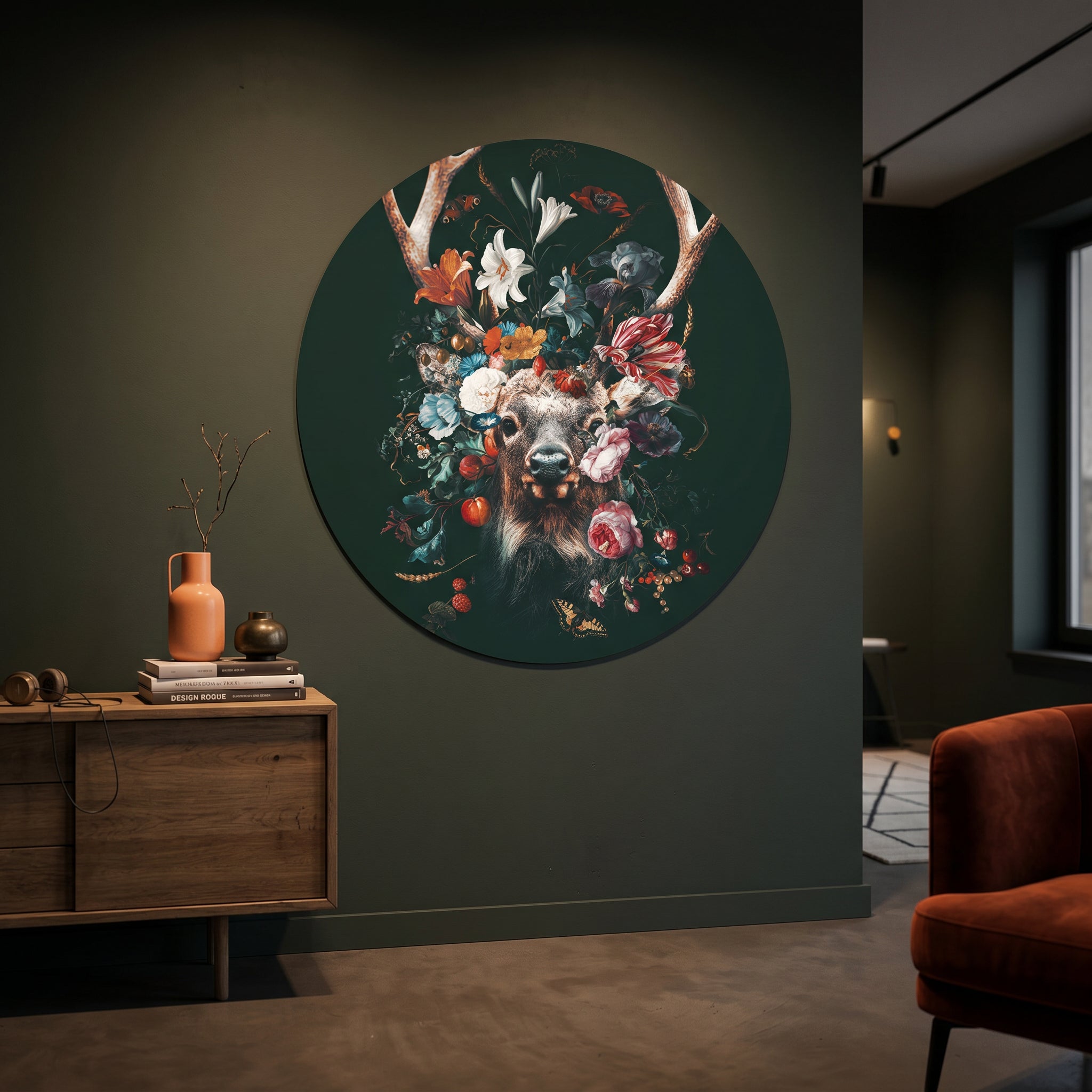 Floral Deer RND