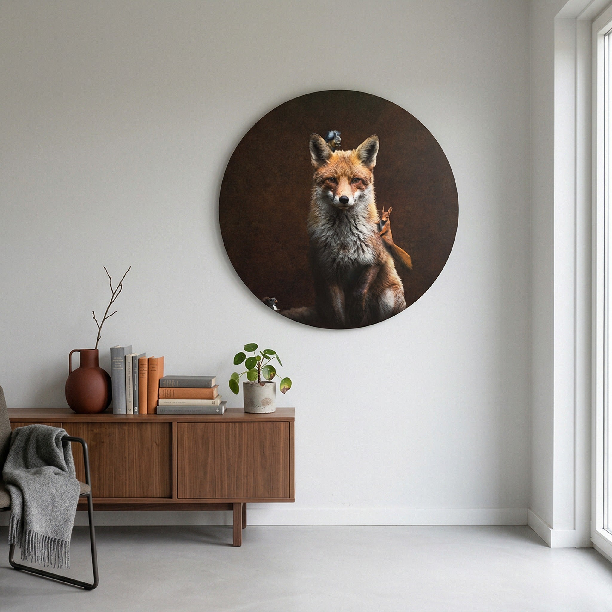 Fox with Squirrels RND