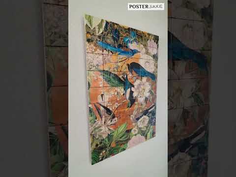 Originals - Garden of Birds - Tegel Tableau - 60 x 90 cm