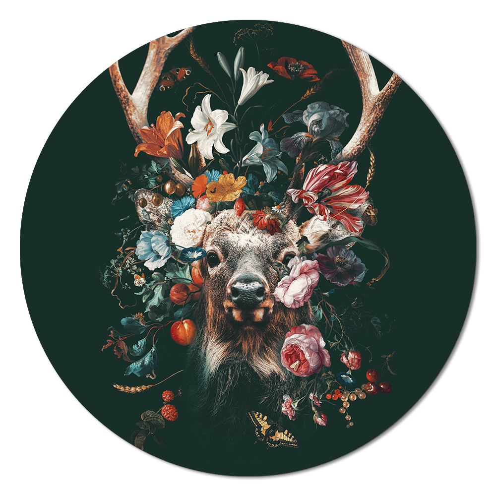 Floral Deer RND