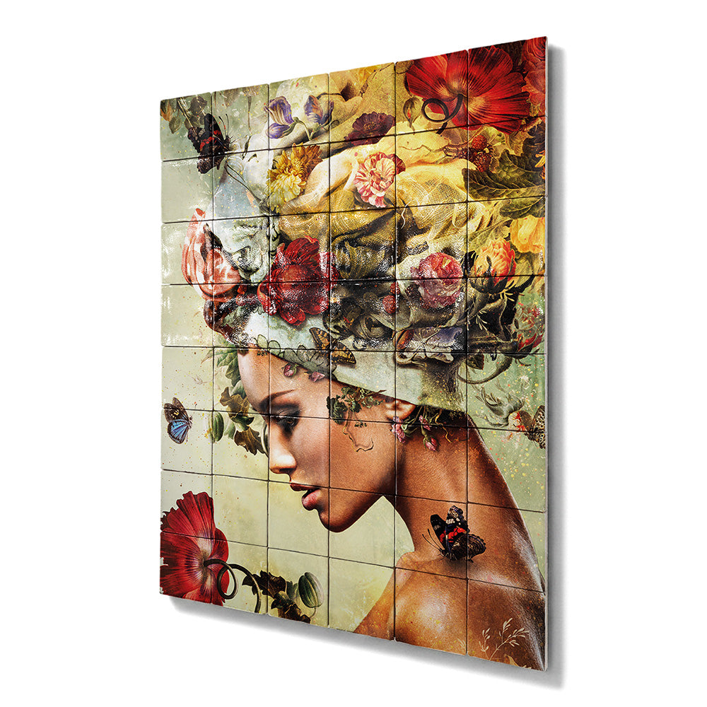 Tegel Tableau Flower Woman 4
