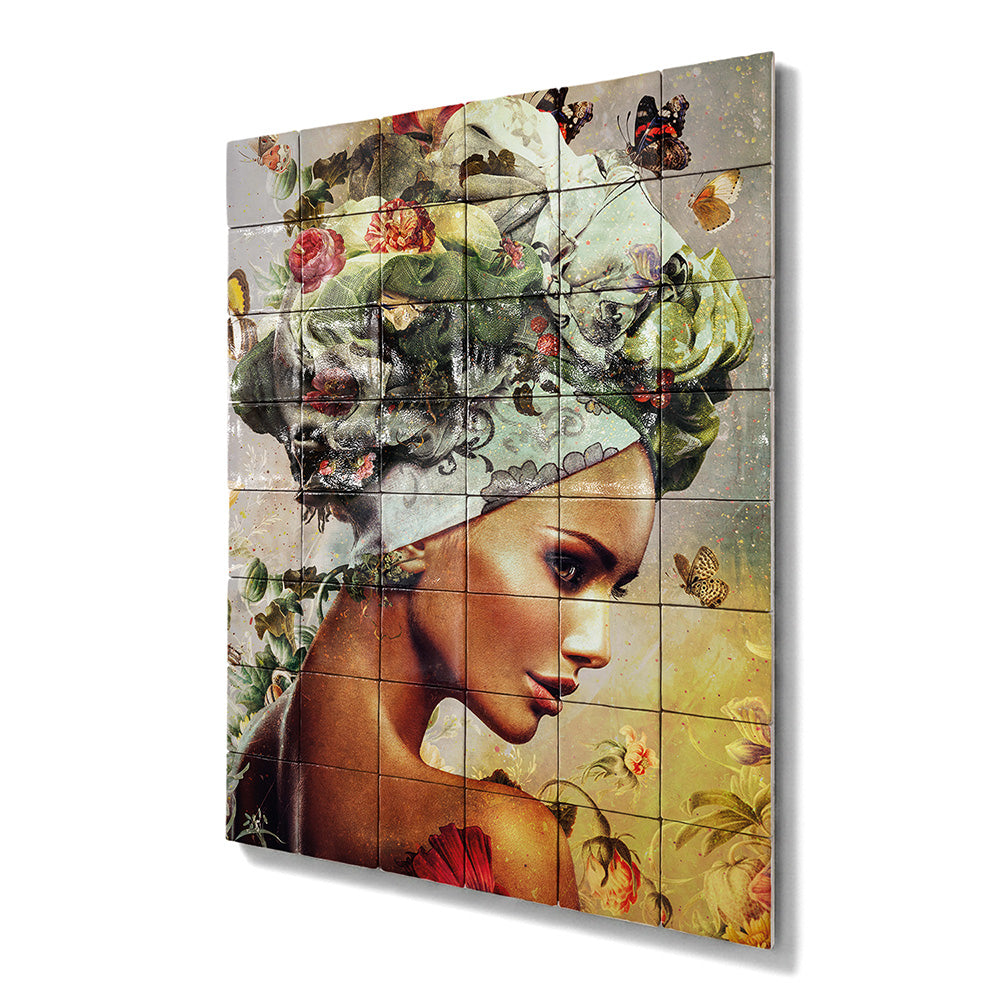 Tegel Tableau Flower Woman #6