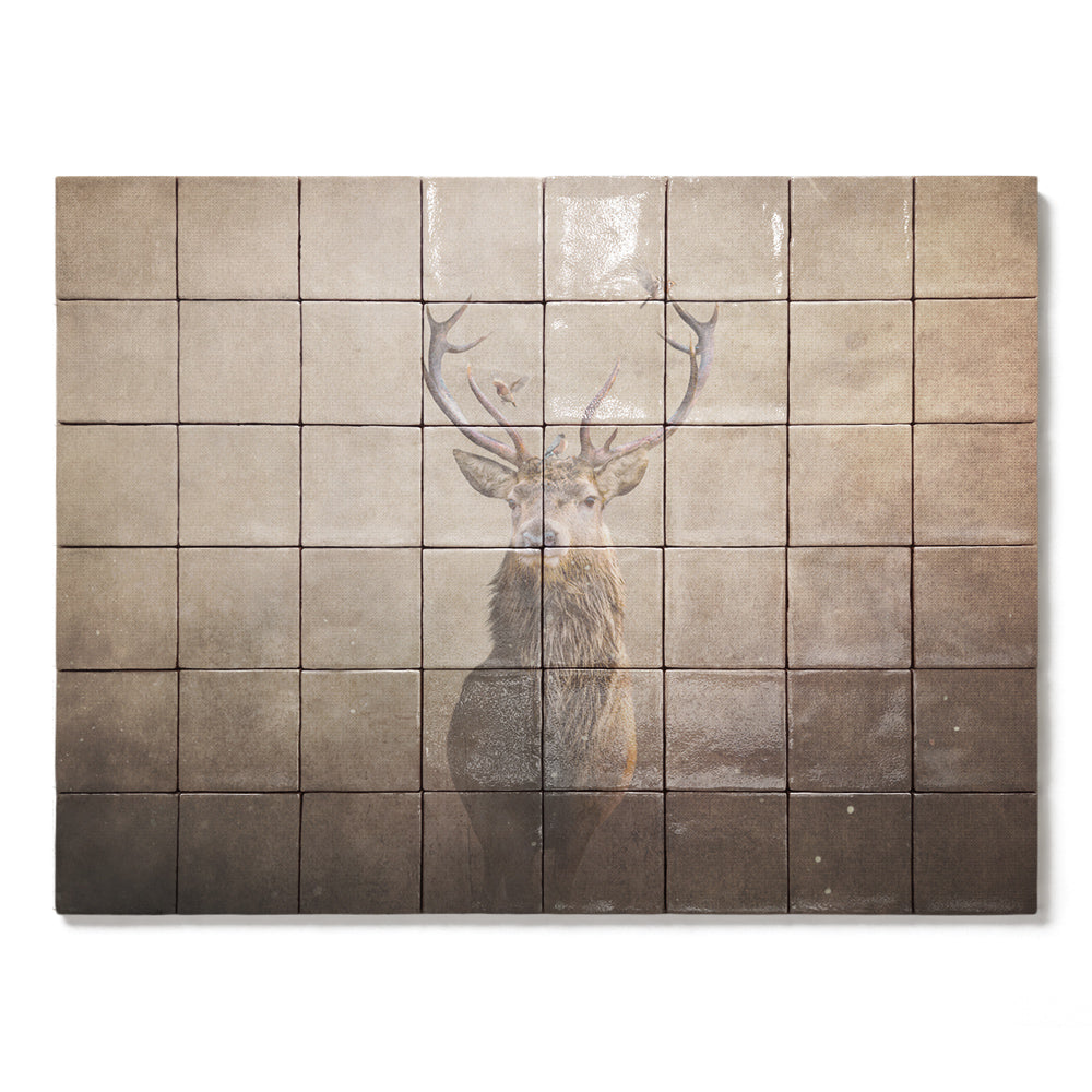 Tegel Tableau Deer with Birds Light LS