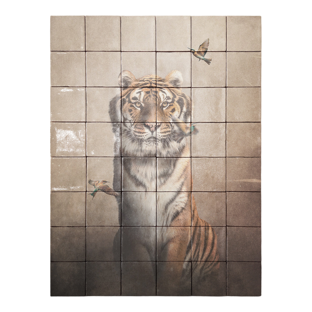 Tegel Tableau Tiger with Bee-Eaters Light