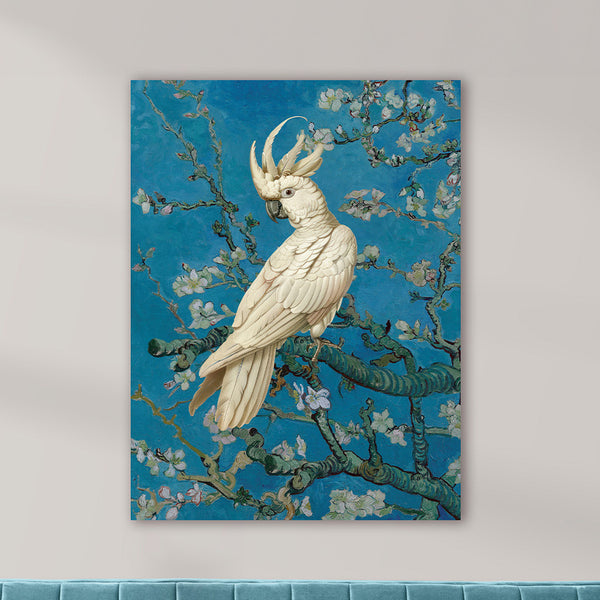 Cockatoo in Van Gogh's Almond Blossom