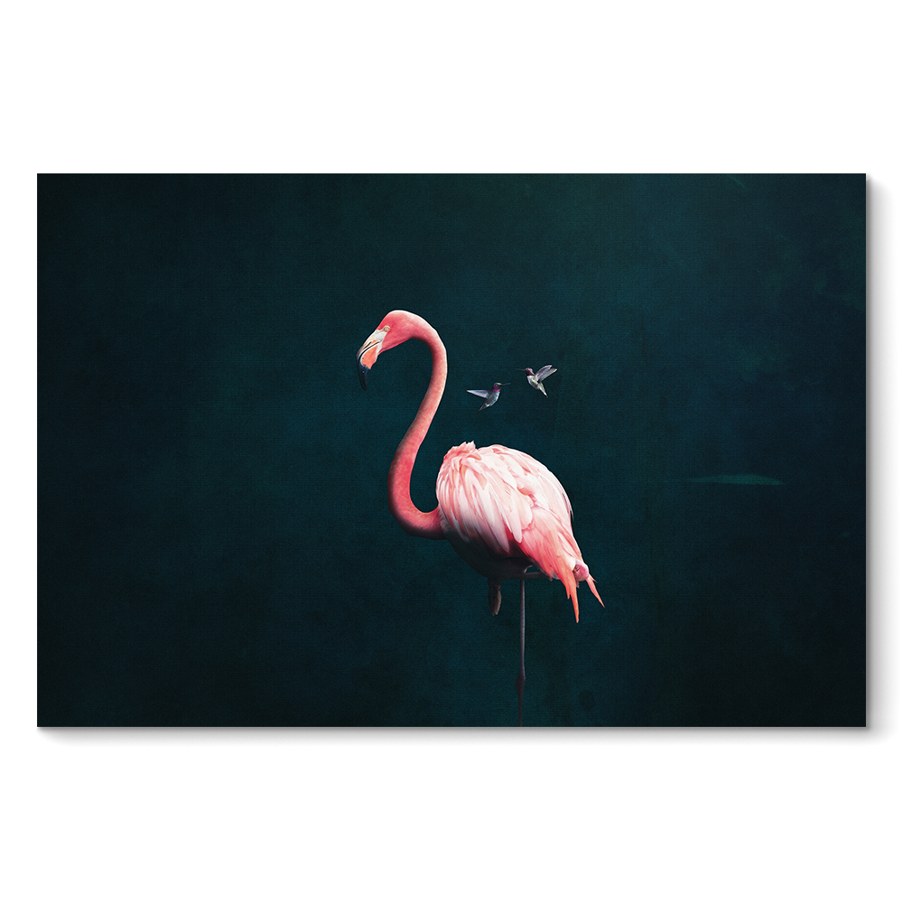 Flamingo with Hummingbird LS