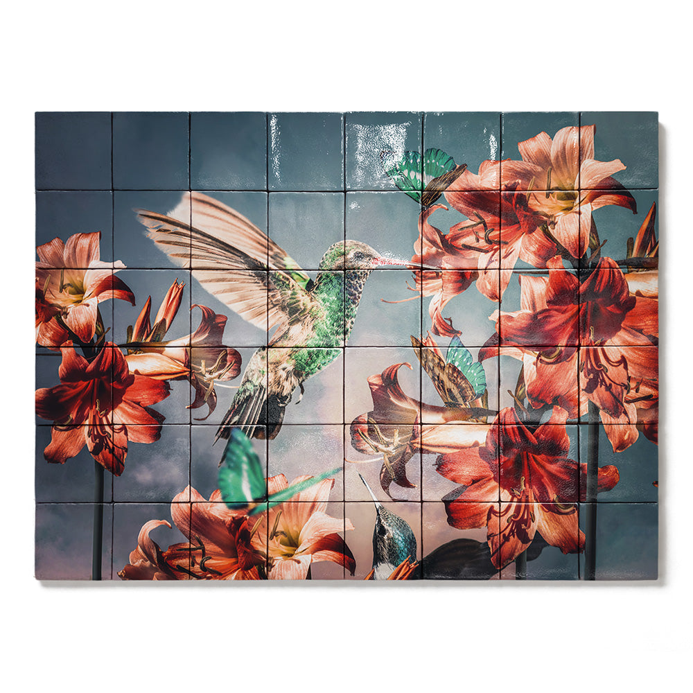 Tegel Tableau Hummingbirds LS
