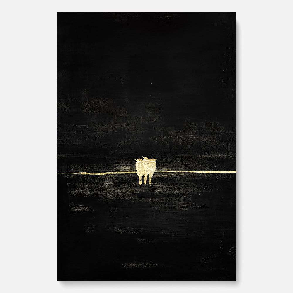 Three Little Birds Black & Gold