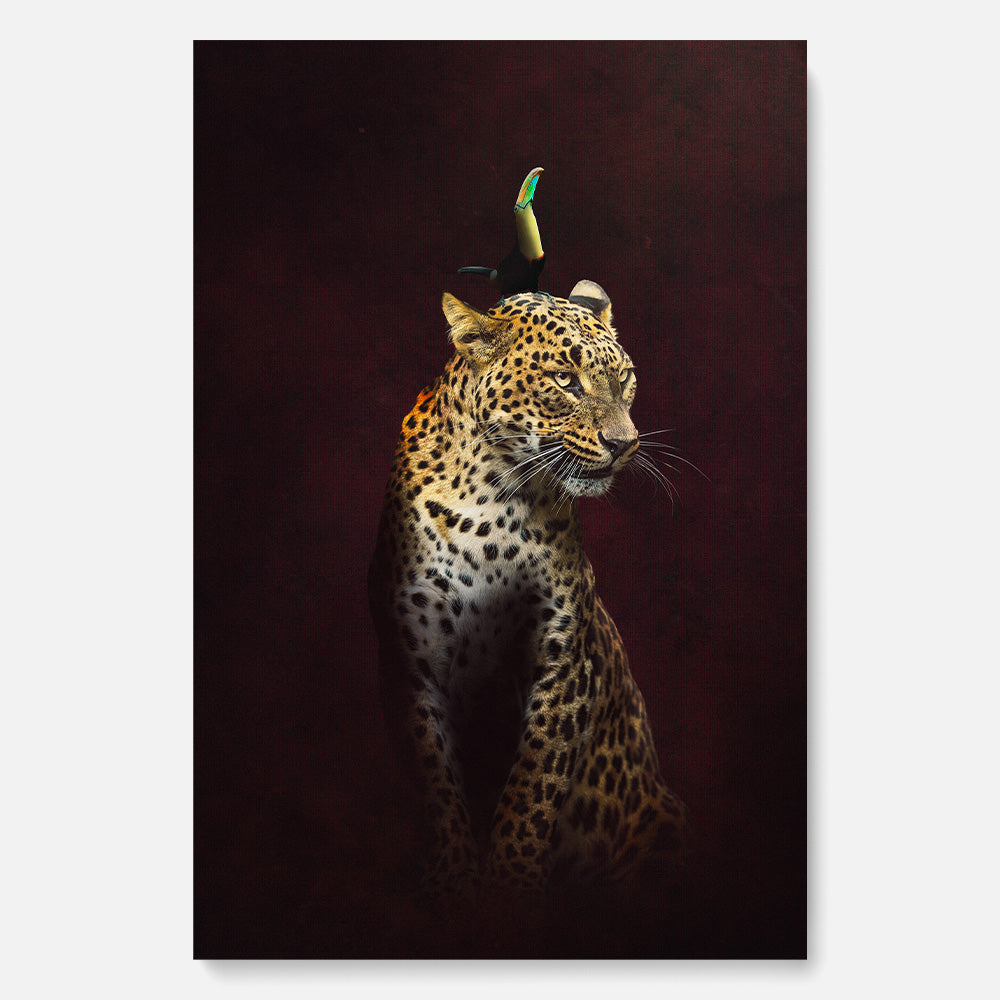 Leopard with Toucan