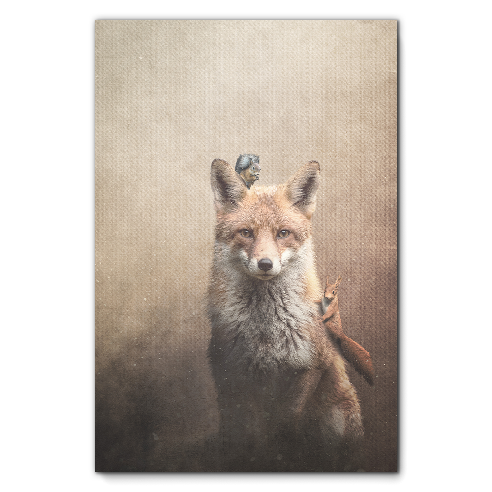 Fox with Squirrels Light