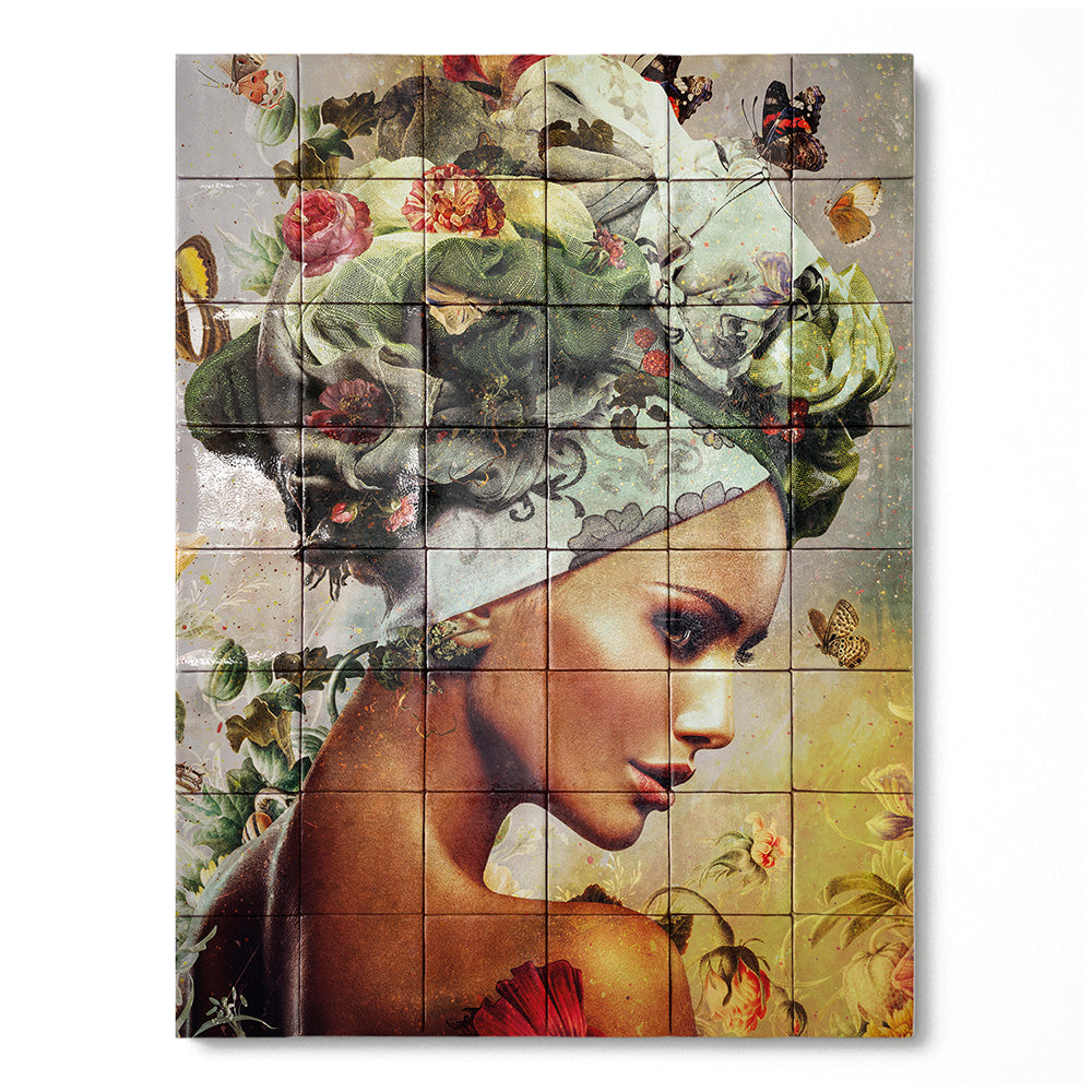 Tegel Tableau Flower Woman #6