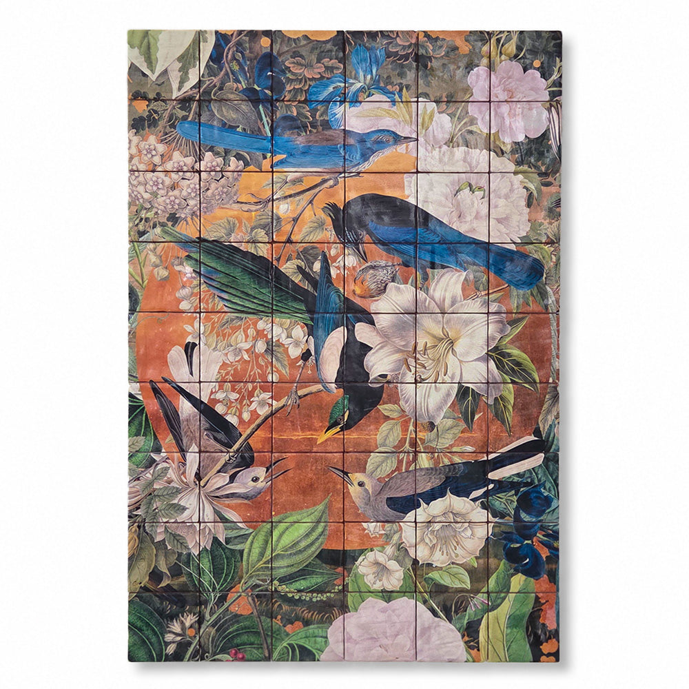 Tegel Tableau - Garden of Birds (60 x 90 cm)