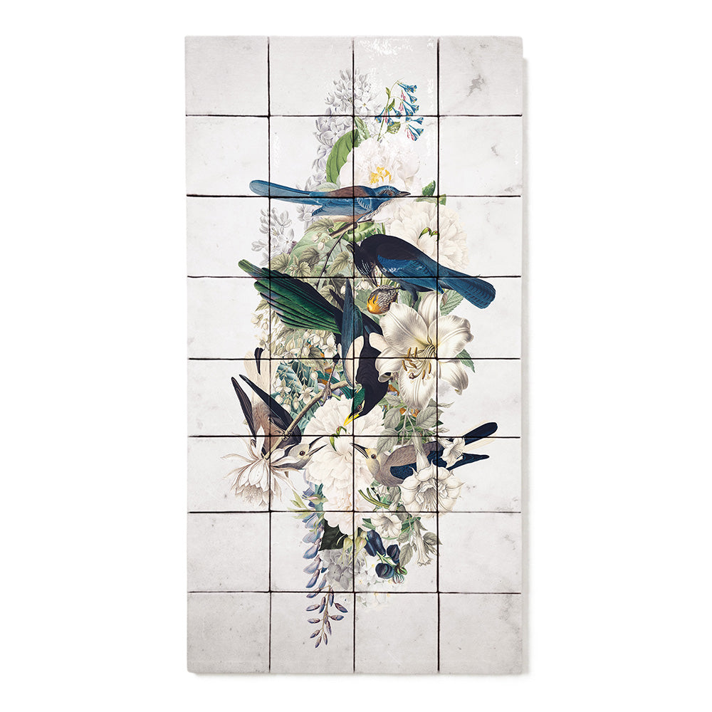 Tegel Tableau Blue Songbirds