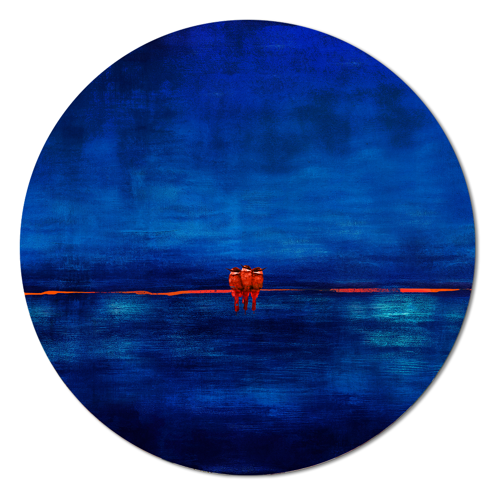 Three Little Birds Deep Blue RND