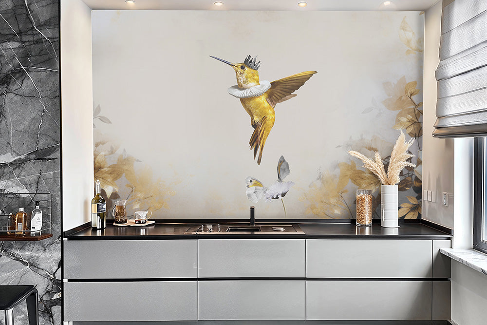 Royal Hummingbird Light Kitchen Backsplash