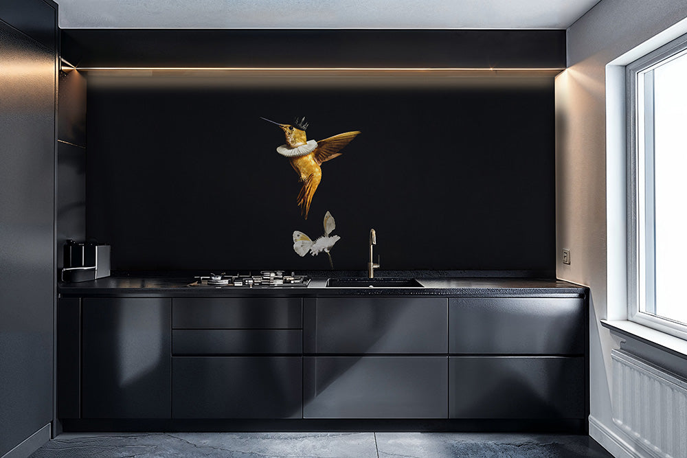 Royal Hummingbird Kitchen Backsplash