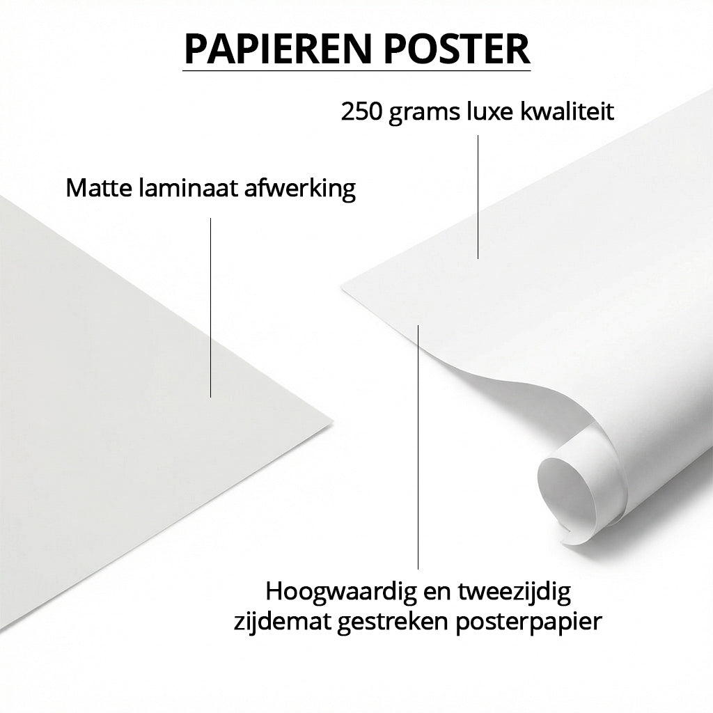 Birth Poster Stork White