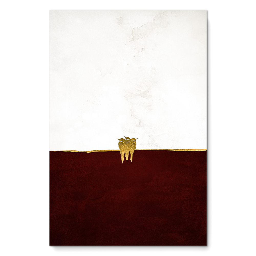 Three Little Birds White & Bordeaux