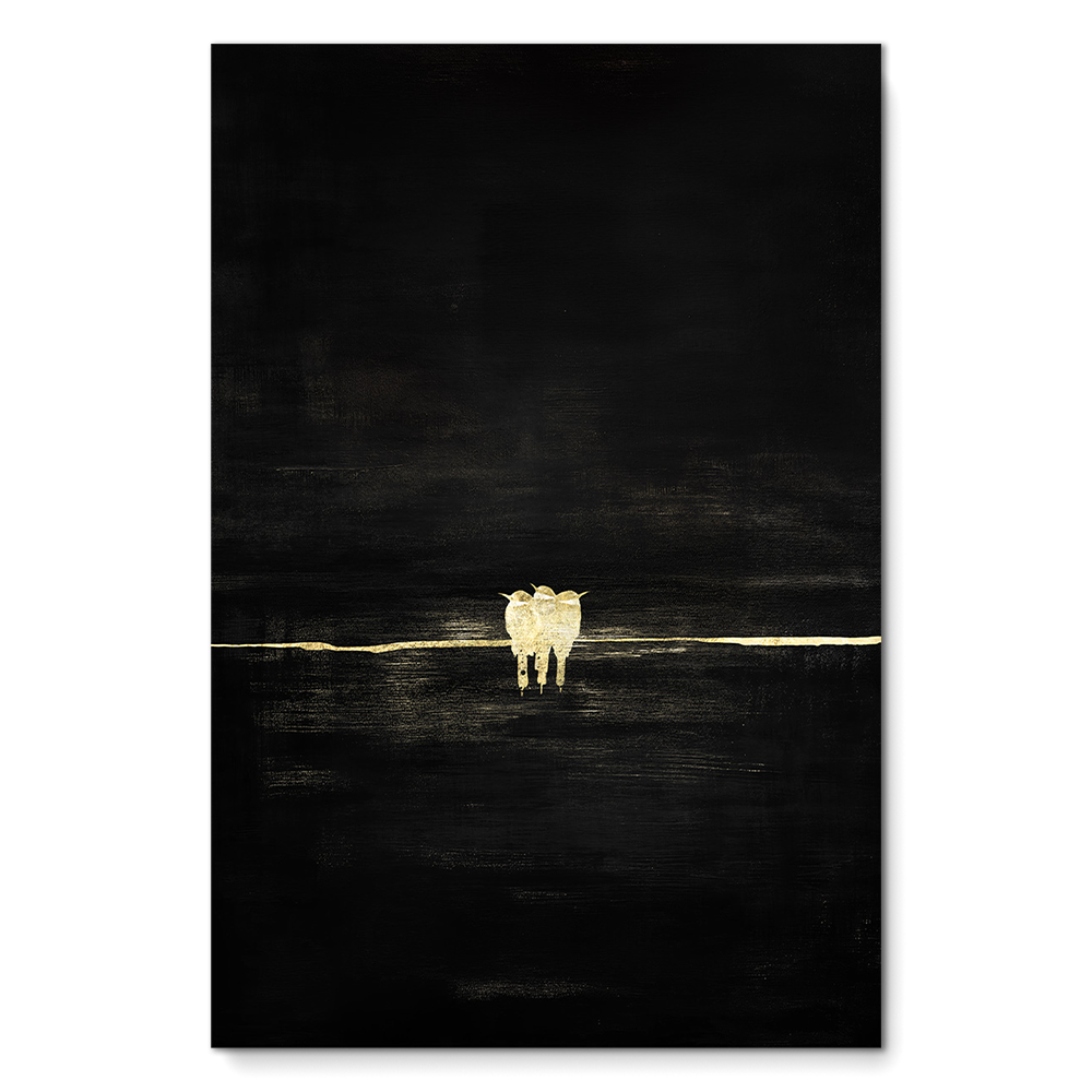 Three Little Birds Black & Gold