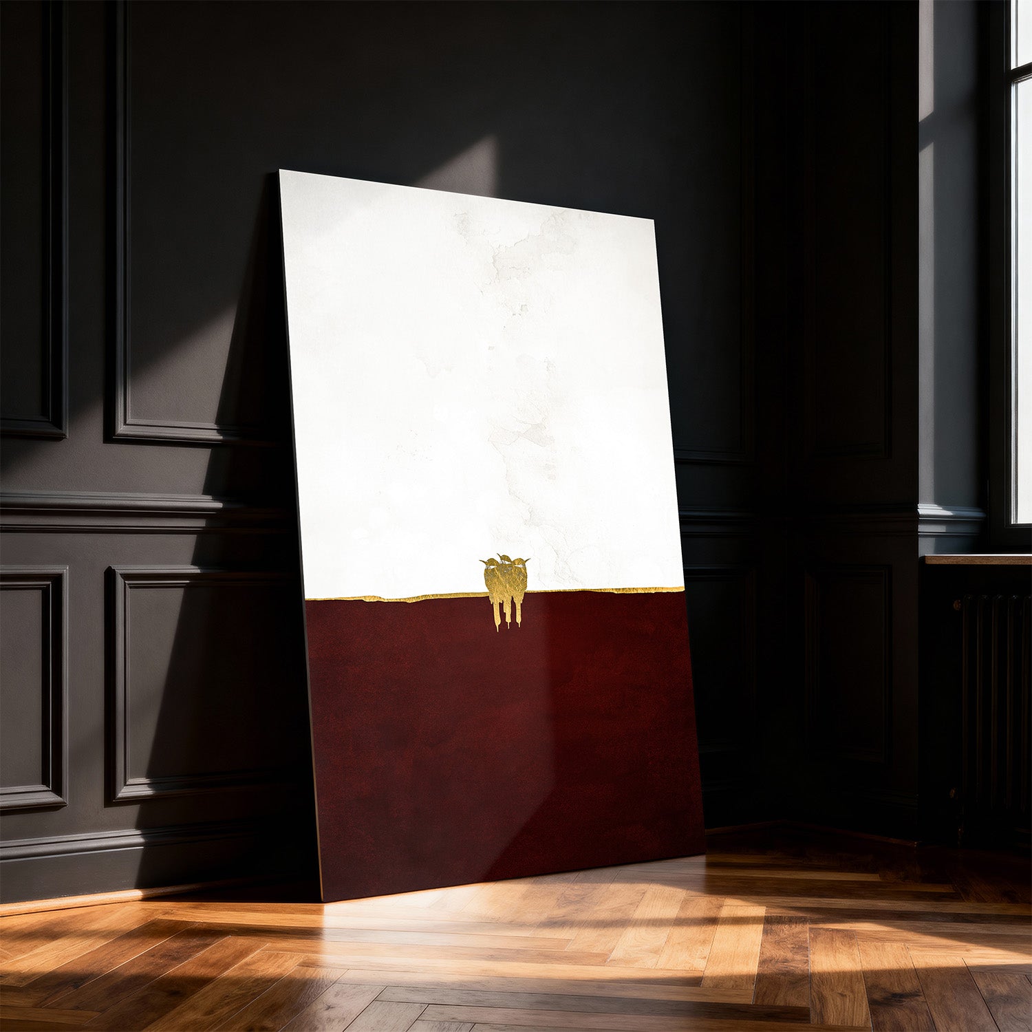 Three Little Birds White & Bordeaux