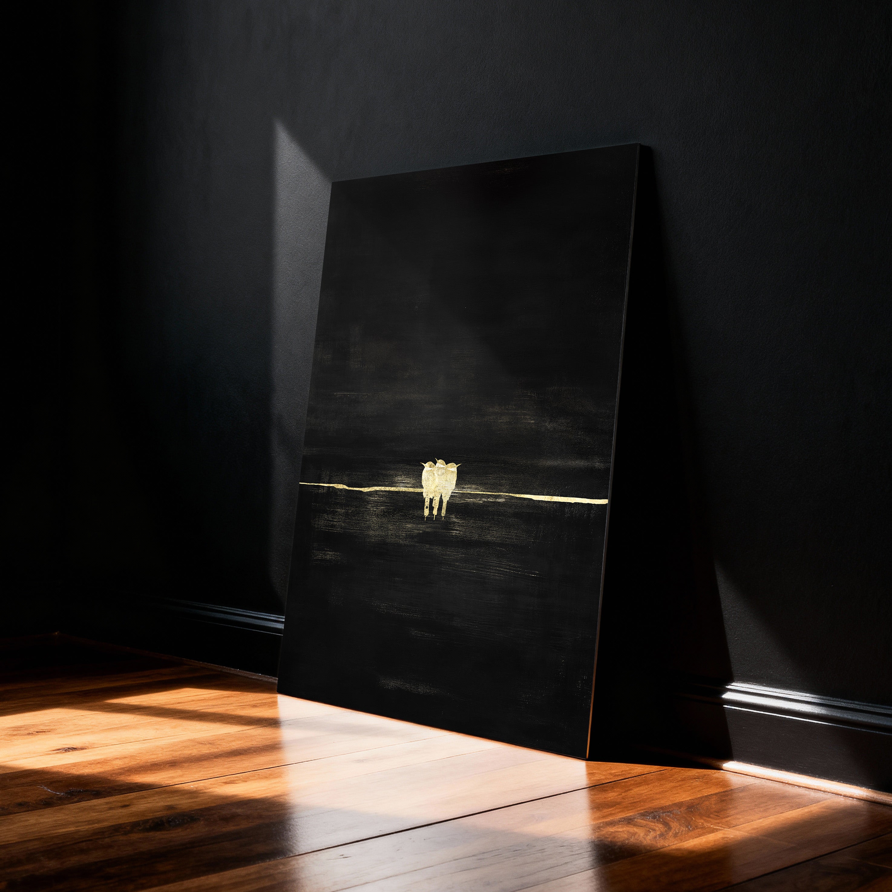 Three Little Birds Black & Gold