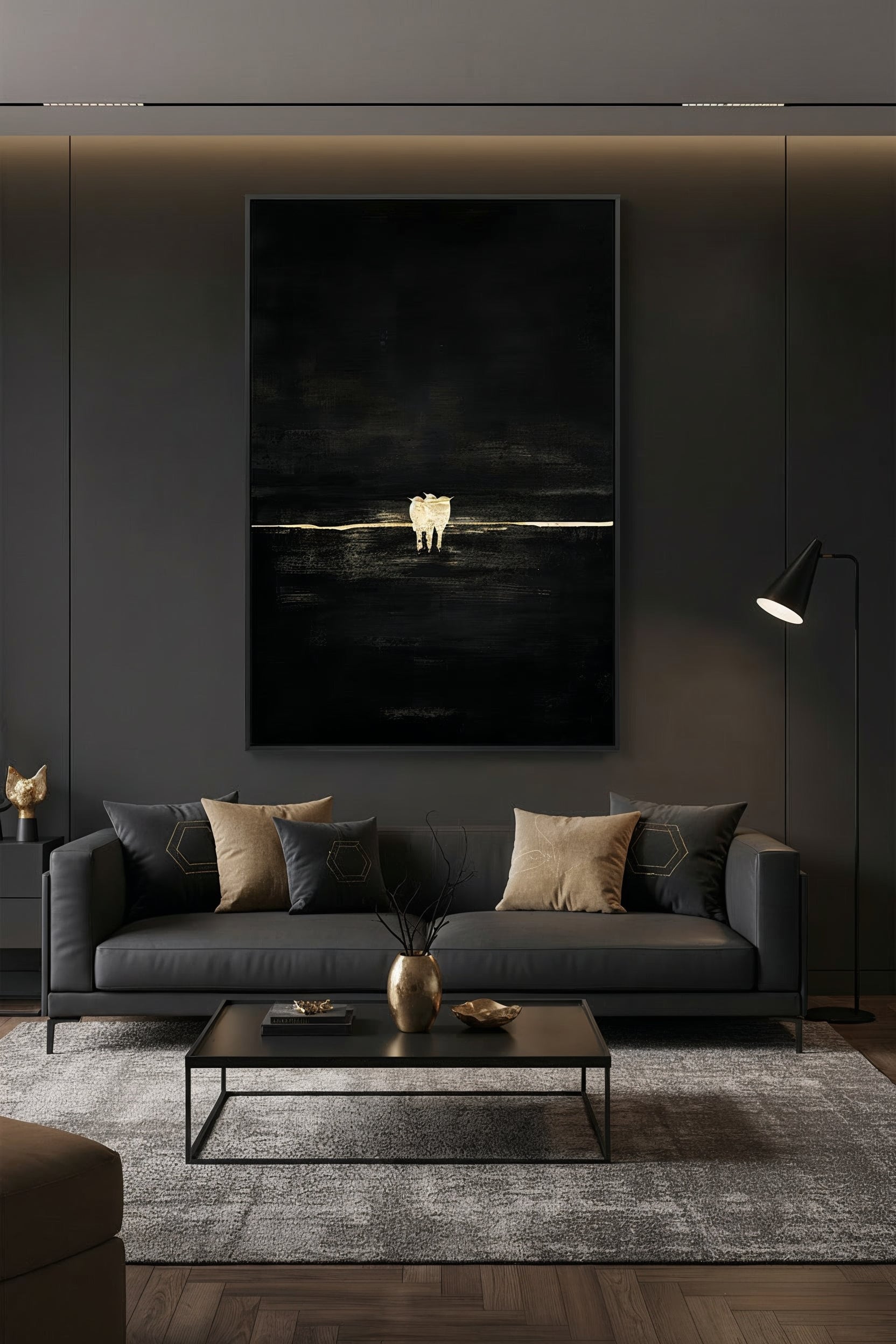 Three Little Birds Black & Gold